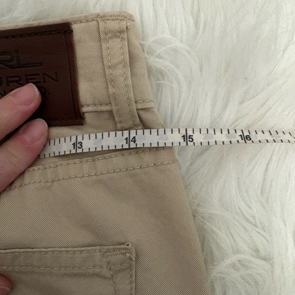 Lauren Ralph Lauren Classic Straight-Leg Chino Tan Khaki Pants - Picture 4 of 6